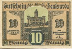 Zeulenroda - Stadt - 16.12.1918 - 10 Pfennig