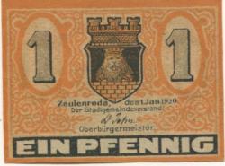 Zeulenroda - Stadt - - 1.1.1920 - 1 Pfennig