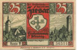 Ziesar - Städtische Sparkasse - -- - 25 Pfennig