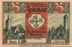 Ziesar - Städtische Sparkasse - -- - 25 Pfennig