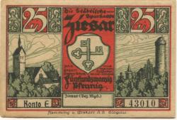 Ziesar - Städtische Sparkasse - -- - 25 Pfennig