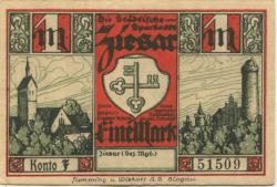 Ziesar - Städtische Sparkasse - -- - 1 Mark