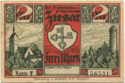 Ziesar - Städtische Sparkasse - -- - 2 Mark