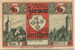 Ziesar - Städtische Sparkasse - -- - 3 Mark