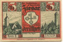 Ziesar - Städtische Sparkasse - -- - 3 Mark