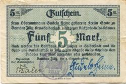 Zilly (heute: Osterwieck) - Domäne - 4.11.1918 - 5 Mark