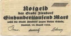 Zirndorf- Stadt - 15.8.1923 - 100000 Mark