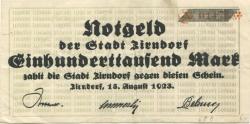 Zirndorf- Stadt - 15.8.1923 - 100000 Mark