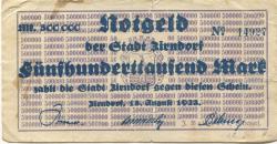 Zirndorf- Stadt - 15.8.1923 - 500000 Mark