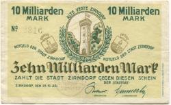 Zirndorf- Stadt - 25.10.1923 - 10 Milliarden Mark