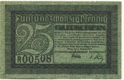 Zittau - Amtshauptmannschaft und Stadt - 1.1.1919 - 31.12.1919 - 25 Pfennig