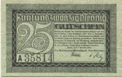 Zittau - Amtshauptmannschaft und Stadt - 1.1.1919 - 31.12.1919 - 25 Pfennig