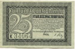 Zittau - Amtshauptmannschaft und Stadt - 1.1.1919 - 31.12.1919 - 25 Pfennig
