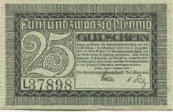 Zittau - Amtshauptmannschaft und Stadt - 1.1.1919 - 31.12.1919 - 25 Pfennig