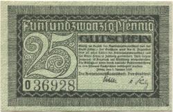 Zittau - Amtshauptmannschaft und Stadt - 1.1.1919 - 31.12.1919 - 25 Pfennig