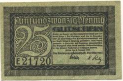 Zittau - Amtshauptmannschaft und Stadt - 1.1.1919 - 31.12.1919 - 25 Pfennig