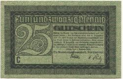 Zittau - Amtshauptmannschaft und Stadt - 1.1.1919 - 31.12.1919 - 25 Pfennig