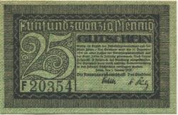 Zittau - Amtshauptmannschaft und Stadt - 1.1.1919 - 31.12.1919 - 25 Pfennig 
