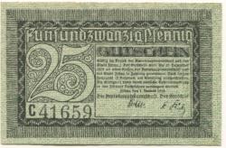 Zittau - Amtshauptmannschaft und Stadt - 1.1.1919 - 31.12.1919 - 25 Pfennig
