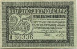 Zittau - Amtshauptmannschaft und Stadt - 1.1.1919 - 31.12.1919 - 25 Pfennig