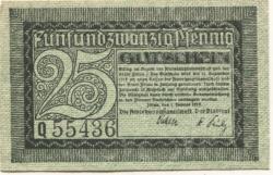 Zittau - Amtshauptmannschaft und Stadt - 1.1.1919 - 31.12.1919 - 25 Pfennig