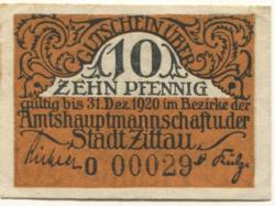 Zittau - Amtshauptmannschaft und Stadt - - 31.12.1920 - 10 Pfennig