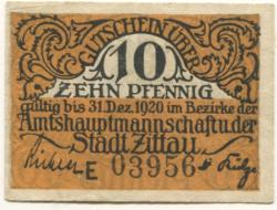Zittau - Amtshauptmannschaft und Stadt - - 31.12.1920 - 10 Pfennig