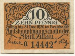 Zittau - Amtshauptmannschaft und Stadt - - 31.12.1920 - 10 Pfennig
