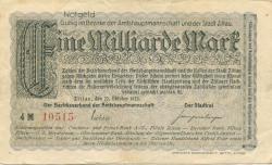 Zittau - Amtshauptmannschaft und Stadt - 22.10.1923 - 1 Milliarde Mark