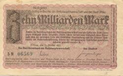 Zittau - Amtshauptmannschaft und Stadt - 25.10.1923 - 10 Milliarden Mark