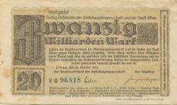 Zittau - Amtshauptmannschaft und Stadt - 29.10.1923 - 20 Milliarden Mark