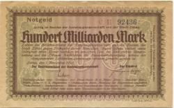 Zittau - Amtshauptmannschaft und Stadt - 1.11.1923 - 100 Milliarden Mark