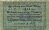 Zittau - Stadt - - 1.4.1918 - 25 Pfennig