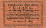 Zittau - Stadt - - 1.4.1918 - 50 Pfennig