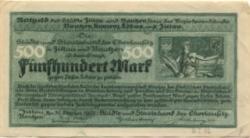 Zittau - Städte- und Staatsbank der Oberlausitz und Bezirksverbände Bautzen, Kamenz, Löbau und Zittau - 30.10.1922 - 500 Mark