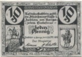 Zobten (heute: PL-Sleza) - Stadt - 25.10.1919 - 10 Pfennig