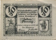 Zobten (heute: PL-Sleza) - Stadt - 25.10.1919 - 10 Pfennig