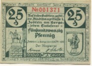 Zobten (heute: PL-Sleza) - Stadt - 25.10.1919 - 25 Pfennig