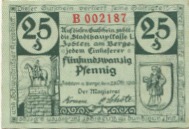 Zobten (heute: PL-Sleza) - Stadt - 25.10.1919 - 25 Pfennig