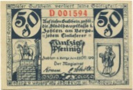 Zobten (heute: PL-Sleza) - Stadt - 25.10.1919 - 50 Pfennig