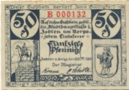 Zobten (heute: PL-Sleza) - Stadt - 25.10.1919 - 50 Pfennig
