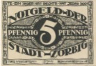 Zörbig - Stadt - - 30.9.1921 - 5 Pfennig