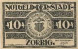 Zörbig - Stadt - - 30.9.1921 - 10 Pfennig