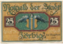 Zörbig - Stadt - - 30.9.1921 - 25 Pfennig