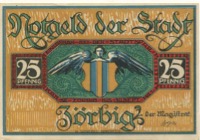 Zörbig - Stadt - - 30.9.1921 - 25 Pfennig