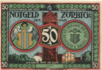 Zörbig - Stadt - - 30.9.1921 - 50 Pfennig