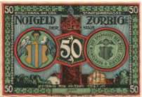 Zörbig - Stadt - - 30.9.1921 - 50 Pfennig