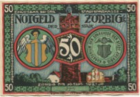 Zörbig - Stadt - - 30.9.1921 - 50 Pfennig