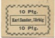 Zörbig - Zander, Emilie, Inhaberin von: Karl Zander, Kolonialwaren - -- - 10 Pfennig