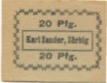 Zörbig - Zander, Emilie, Inhaberin von: Karl Zander, Kolonialwaren - -- - 20 Pfennig